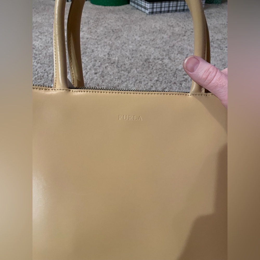 Furla Tan/Yellow Handbag - Picture 2 of 5